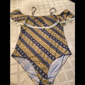 Womens Ruffled Bathing Suit